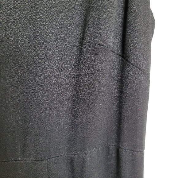 Vintage black maxi dress with waist tie - Picture 5 of 8